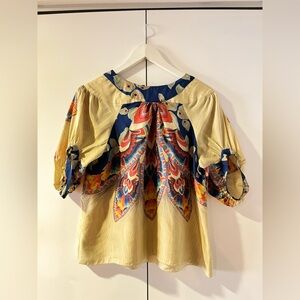 Anna Sui for Anthropology Silk Top Size 2